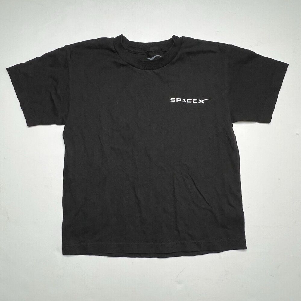 SpaceX Crew Dragon Nasa Demo-1 Black T-Shirt  Youth Small Space X